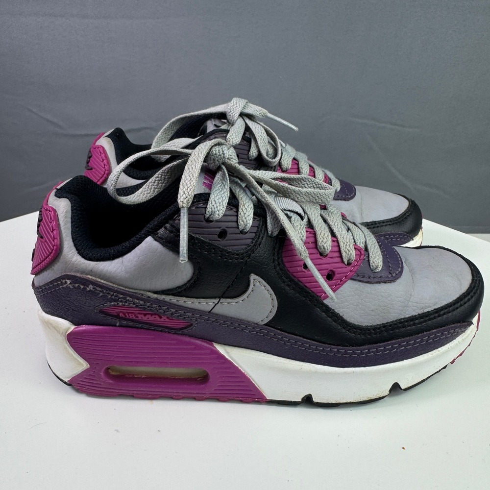 Nike Air Max 90 GS Kids Size 1Y Dark Raisin Gray Purple Casual Shoes HF6358-003 - Picture 8 of 16